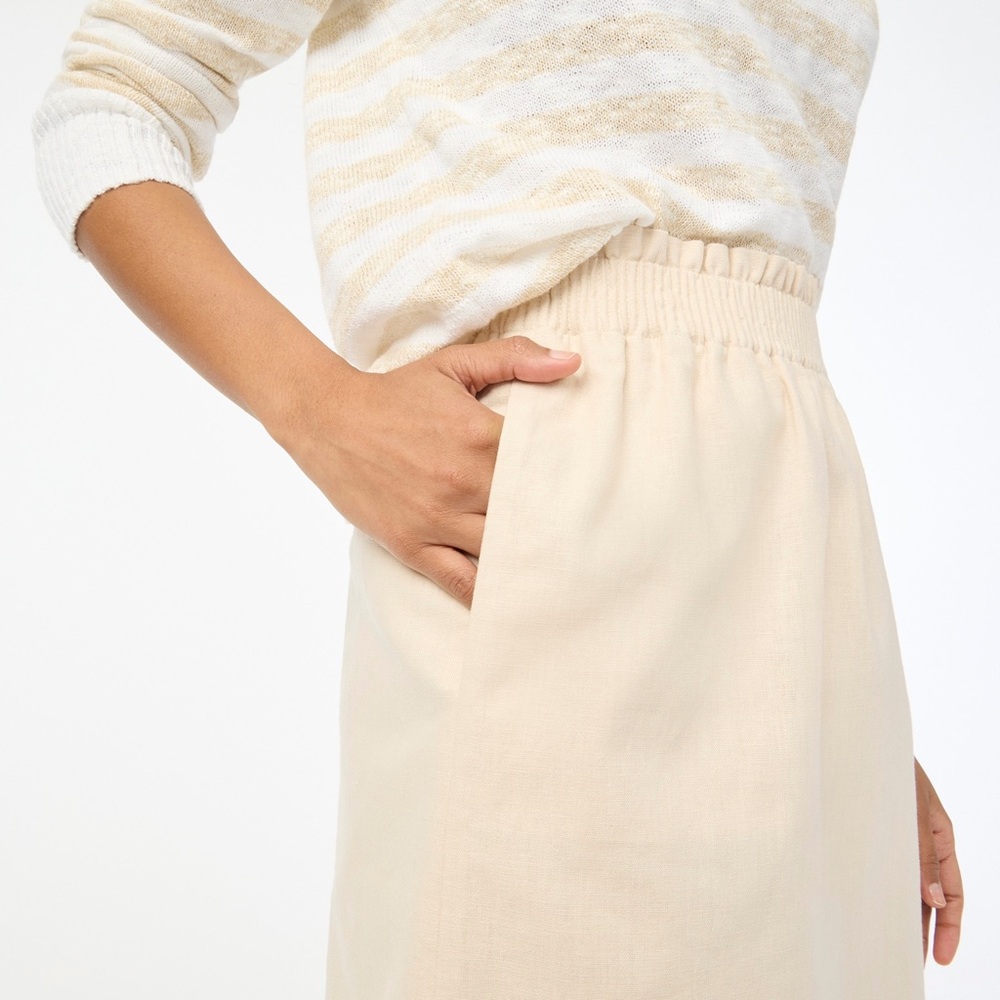 Linen blend city skirt EUC